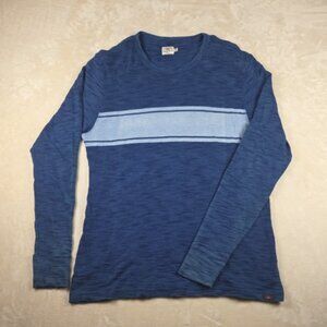 Faherty Long Sleeve Crewneck Shirt Blue Stripe Men’s L